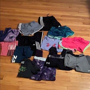 14 piece Kid athletic clothing bundle